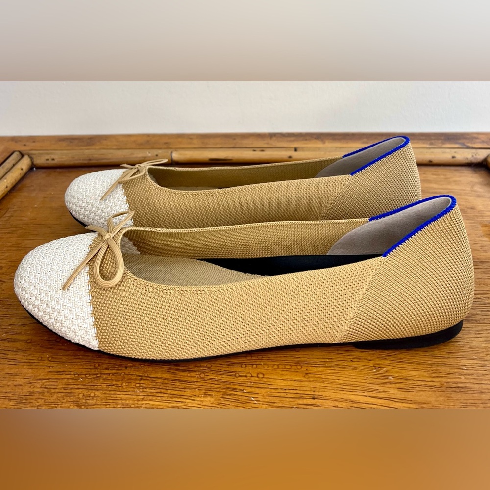 NEW Rothy’s Women’s The Ballet Flat Pearl Size 10 Bow Tie Round Toe